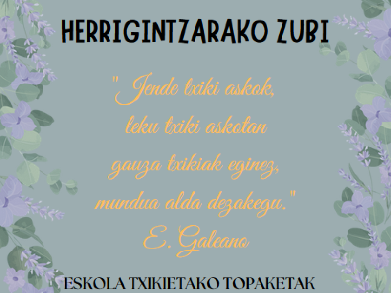 EUSKADIKO ESKOLA TXIKIETAKO TOPAKETA ARAMAION