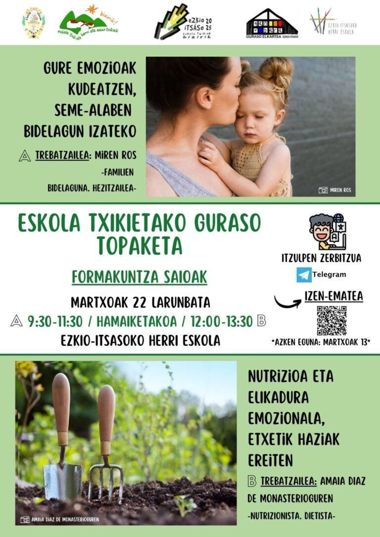Gipuzkoako Eskola Txikietako guraso topaketak Ezkio Itsason